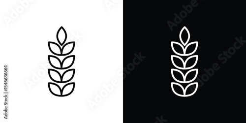 Wheat icon in black. flat graphic vector icon