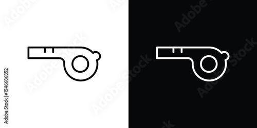 Whistle icon in black. flat graphic vector icon