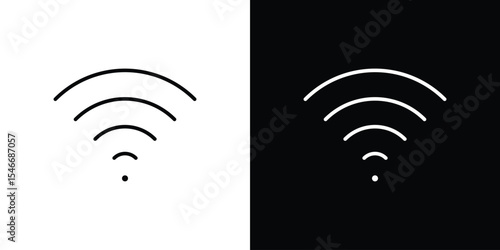 Wifi Signal icon in black. flat graphic vector icon