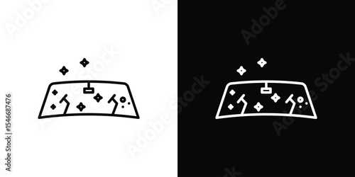 Windscreen icon in black. flat graphic vector icon