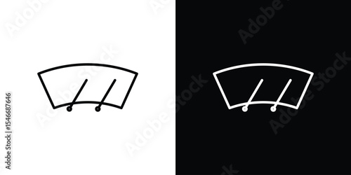 Windscreen icon in black. flat graphic vector icon