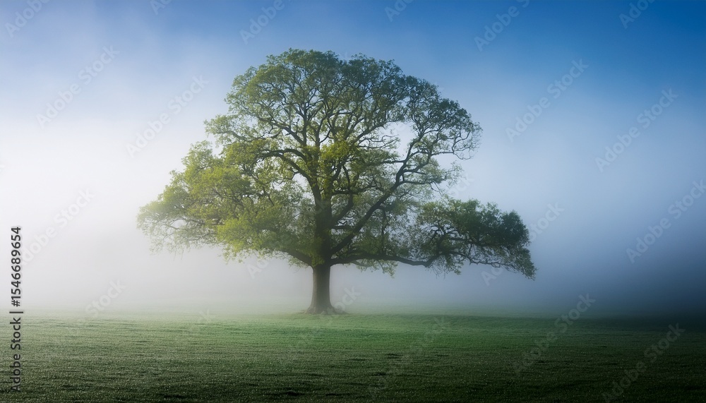 Fototapeta premium tree in the fog