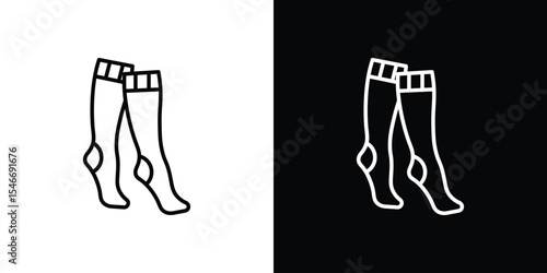 Women socks icon in black. flat graphic vector icon
