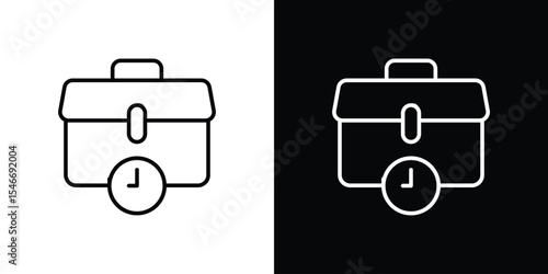 Work experience icon in black. flat graphic vector icon