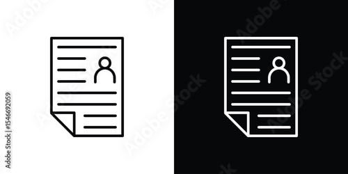 Work history icon in black. flat graphic vector icon