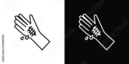 Wound icon in black. flat graphic vector icon