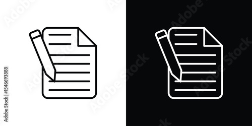 Write icon in black. flat graphic vector icon