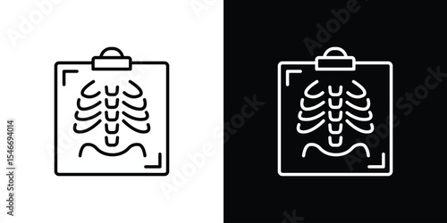 X-ray scan icon in black. flat graphic vector icon