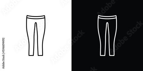 Yoga pants icon in black. flat graphic vector icon