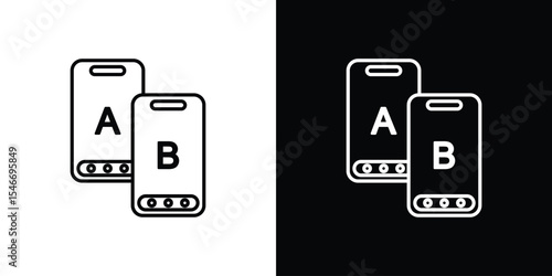 A B testing icon, vector design art.