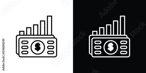 capital gain icon, vector design art.