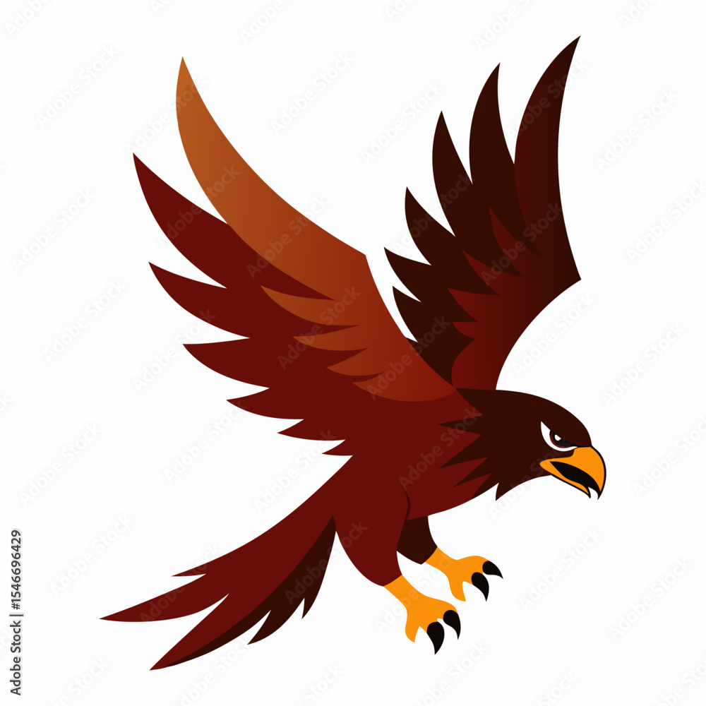 Obraz premium eagle with red plumage