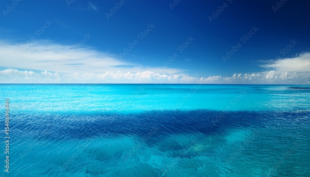 Fototapeta premium calm ocean with clear blue water