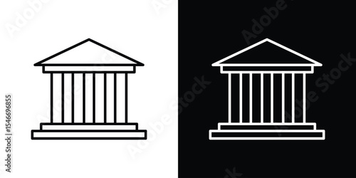 Courthouse icon, vector design art.