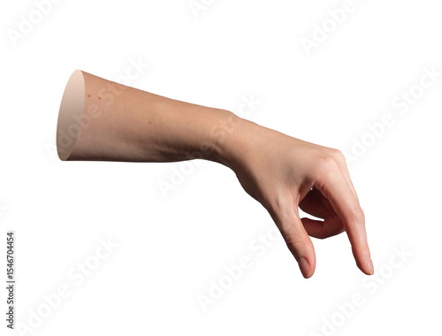 Photos Hand holding fingers in closeup side view with forefinger and thumb pinching to