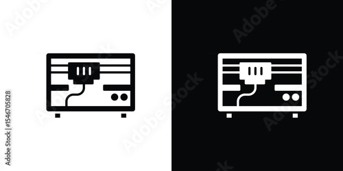3D printer icon of a flat style vector