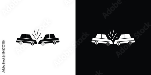 Accident icon of a flat style vector
