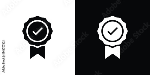 Accreditation icon of a flat style vector