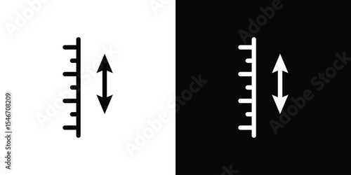 Adjustable height icon of a flat style vector