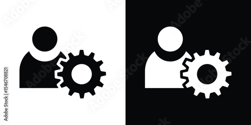 Admin icon of a flat style vector