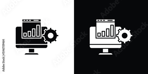 Admin panel icon of a flat style vector