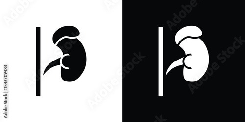Adrenal gland icon of a flat style vector