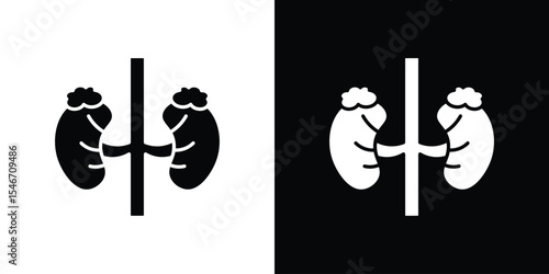 Adrenal gland icon of a flat style vector