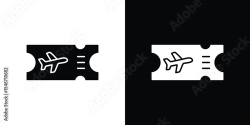 Airline ticket icon of a flat style vector