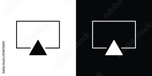 Bild auf Leinwand Airplay icon of a flat style vector