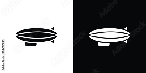 Airship icon of a flat style vector