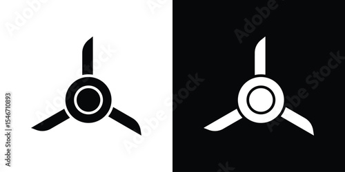 Airscrew icon of a flat style vector