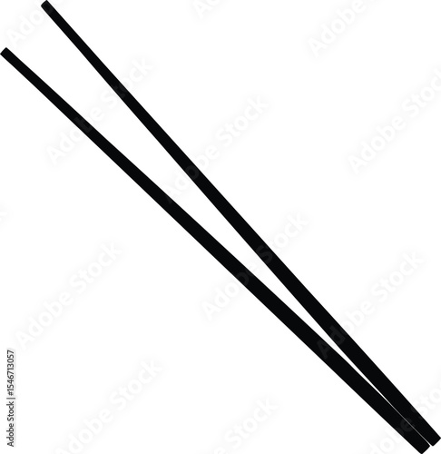 Two chopsticks are shown on a white background | Premium A