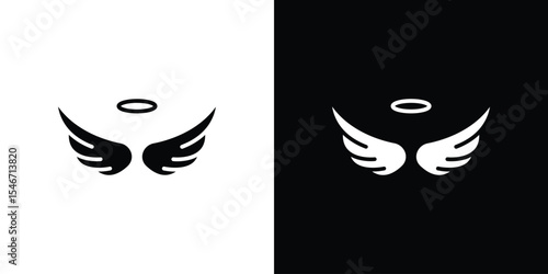 Angel icon of a flat style vector