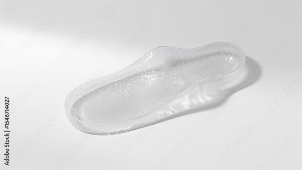 Fototapeta premium Transparent gel orthopedic insoles over white background, no shadow