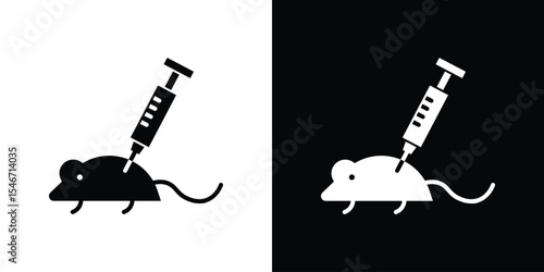Animal testing icon of a flat style vector