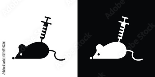 Animal testing icon of a flat style vector