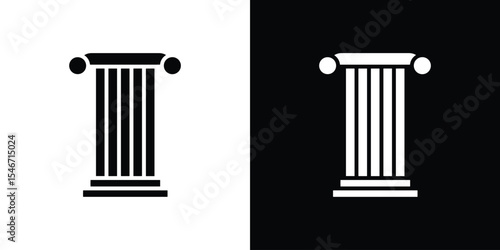 Antique Column icon of a flat style vector