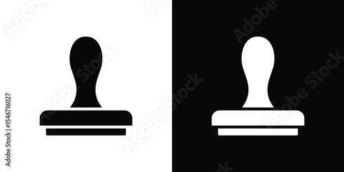 Approval stamp icon of a flat style vector