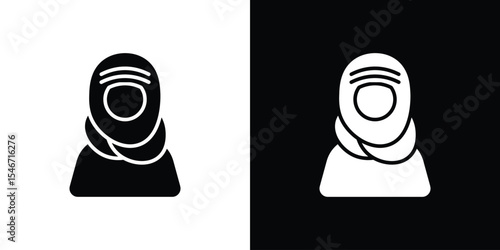 Arab woman icon of a flat style vector