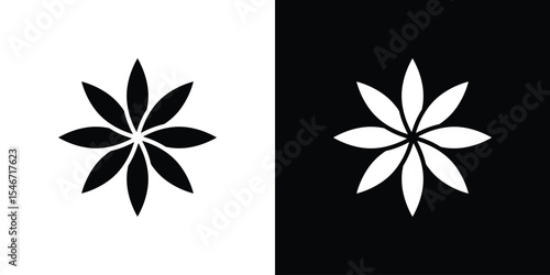 Aster icon of a flat style vector