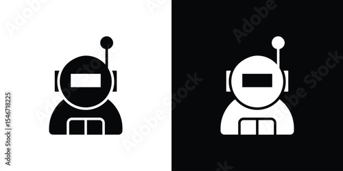 Astronaut user icon of a flat style vector