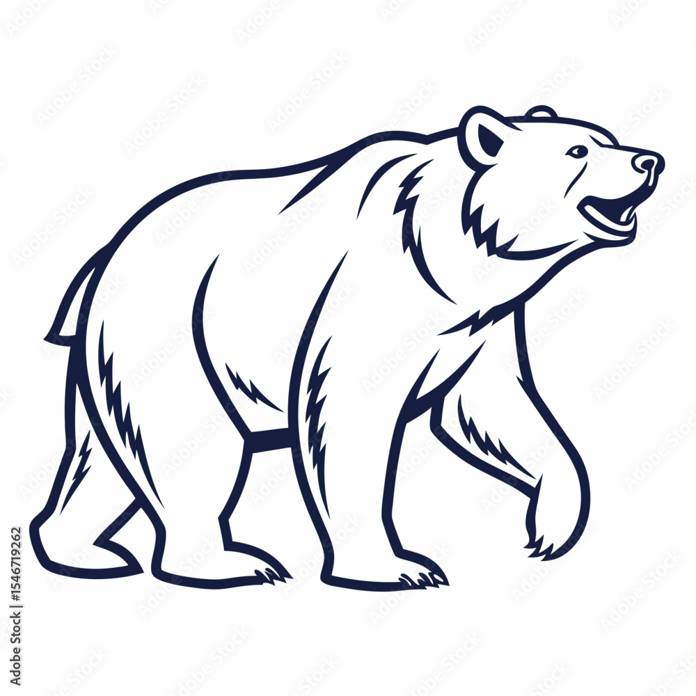 Vector illustration of a bear, Bear single icon, Vector illustration of a bear, Bear single icon,
