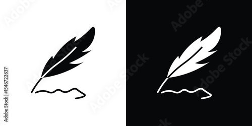 Author signs of a flat style vector