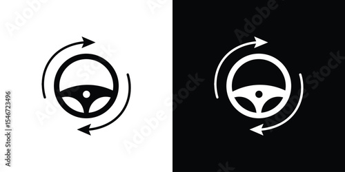 Autopilot icon of a flat style vector