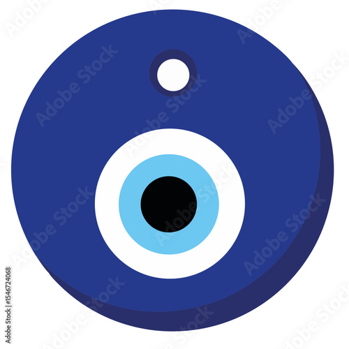 Hamsa Hand with Central Eye Flat Charm Icon