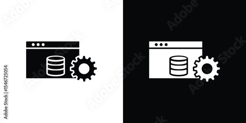 Backend icon of a flat style vector