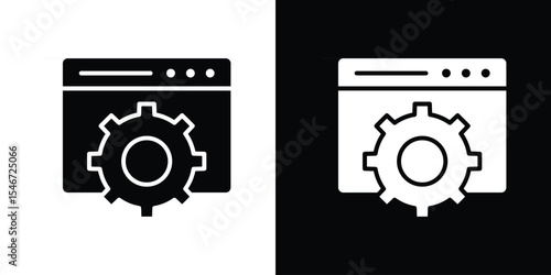 Backend icon of a flat style vector
