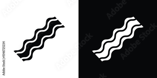 Bacon icon of a flat style vector
