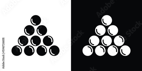 Ball pile icon of a flat style vector