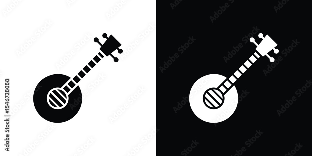 Fototapeta premium Banjo icon of a flat style vector